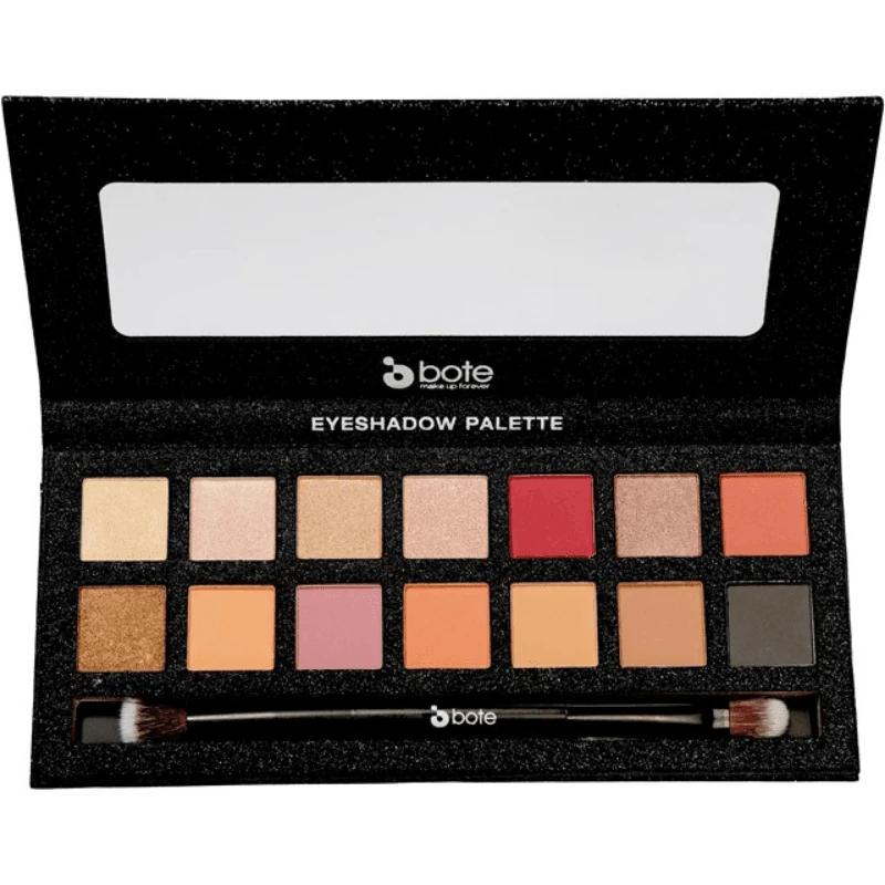 BOTE 14 Color Eyeshadow Makeup Palette Shimmer Matte Pigmented Eye Shadow With Brush Kits