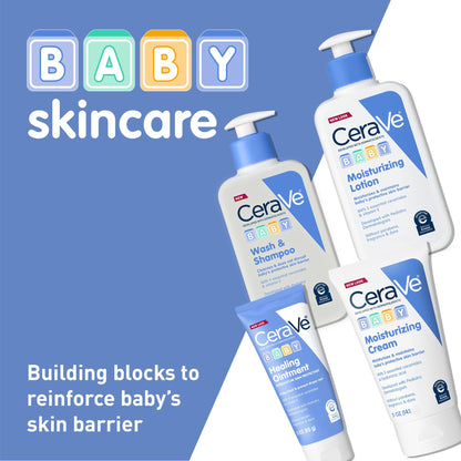 لوسیون نوزاد CeraVe | 8 اونس | مراقبت از پوست کودک با اسید هیالورونیک | بدون پارابن و عطر 